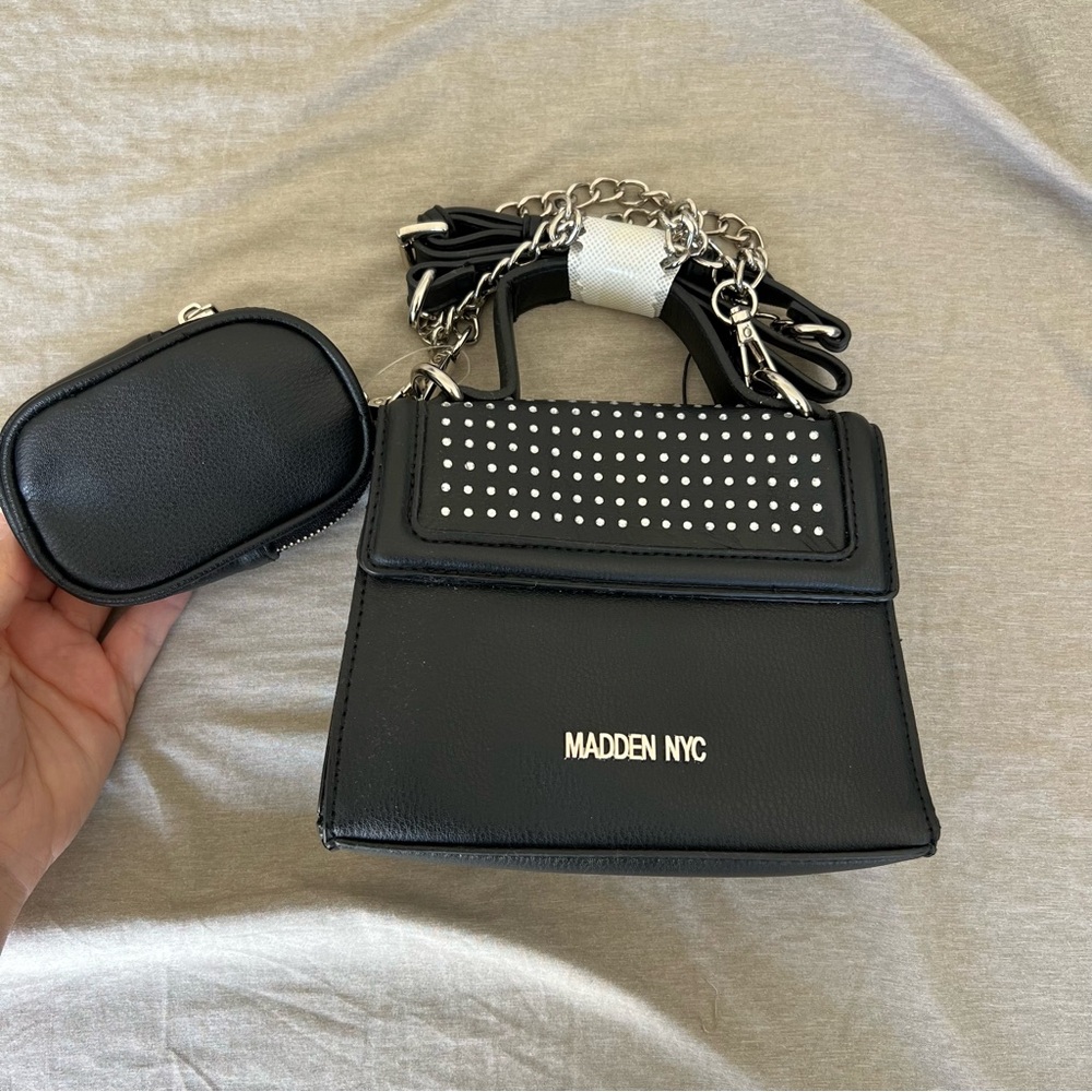 Madden NYC Mini Black Studded Women's Bag